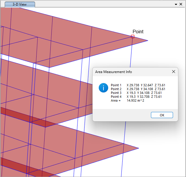 SAP2000 measure area